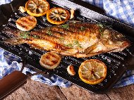 Рецепта Печена риба шаран на грил тиган / скара